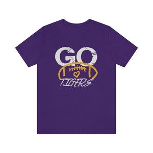 LSU Tigers Go Tigers college football team spirit shirt softball baseball Track shirt Unisex Jersey Short Sleeve Tee