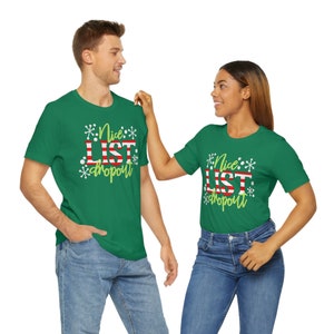 Christmas Shirt, Naughty list, Nice list, Christmas Party shirt, Xmas shirt, His and Hers matching Christmas Tshirts