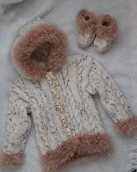 Fur cardigan baby best sale