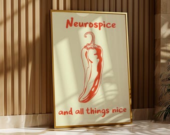 Neurospice Chilli Art Print: Neurodiversity Awareness Design