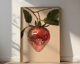 Disco Ball Poster: Retro Kitchen Art Prints (Glossy, Unframed)