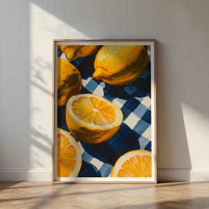 Lemon Art Print: Italian Kitchen Citrus Wall Decor