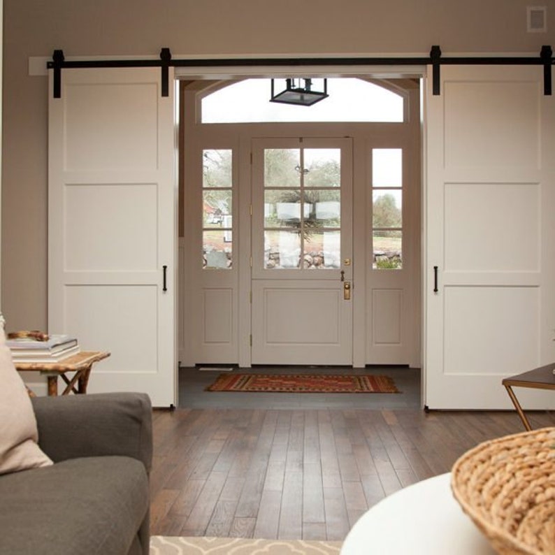 Sliding barn door BiParting double system Etsy