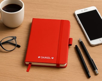 A6 Personalized Journal – Custom Name Lined Notebook, Compact Daily Notebook