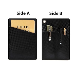 Organisateur de poche EDC, couverture en cuir pour notes de terrain, porte-lampe de poche, étui à couteau, poche pour stylo, couverture pour carnet de poche