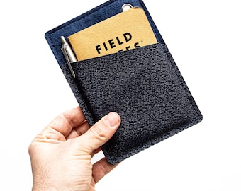 Field Notes Cover with Dedicated Pen, Knife, and Flashlight Pockets, Enhanced Vinyl Notebook Cover