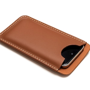 Leather Sleeve for iPhone 17, 16, 15, 14, 13, Air, ProMax, Pro, Max, Plus, SE, Samsung Galaxy, Pixel. Custom Phone Sizes Available
