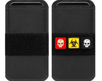 Phone Sleeve for iPhone, Galaxy, OnePlus and More - with Velcro for EDC Patches, Ranger Eyes, Badges. Custom Sizing Available