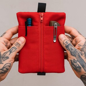 EDC Beutel - Reißverschluss-Organizer für Werkzeuge, Taschenlampe, Messer, Reisen, Wandern oder jeden Tag Tragen Geschenk