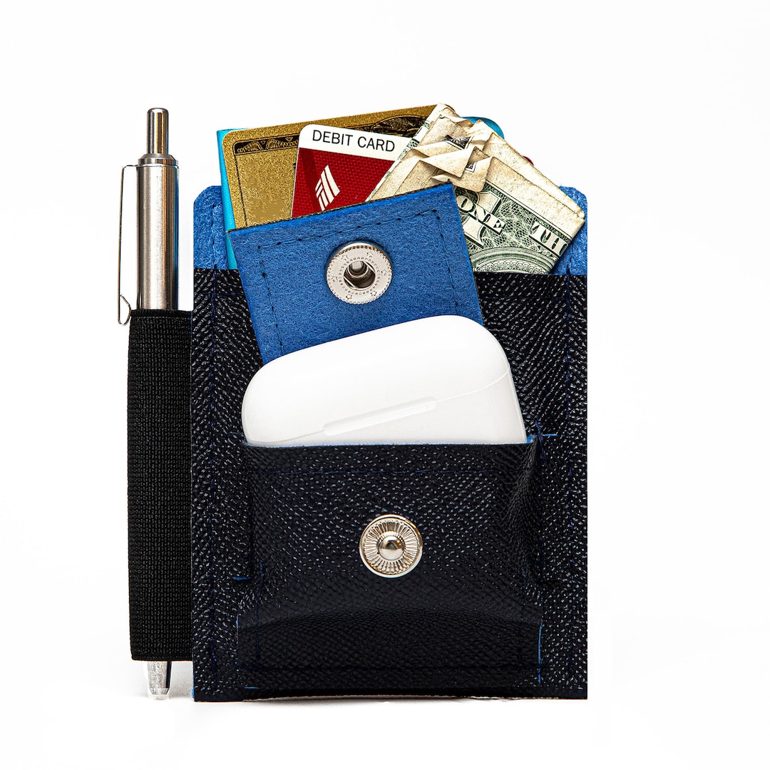 Front Pocket Wallet With Airpods & Pen Holder. Everyday Carry Gear ...