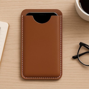 Leather Phone Sleeve – Custom Fit for iPhone 16/15/14/13/12/SE, Pro Max, Plus, Samsung Galaxy, Pixel and More | Minimalist Handmade Cover