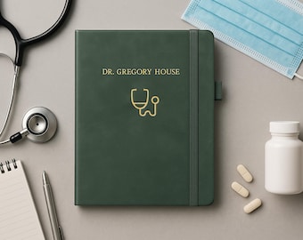 Personalized Medical Notebook: Stethoscope A5 Journal for Doctors & Nurses