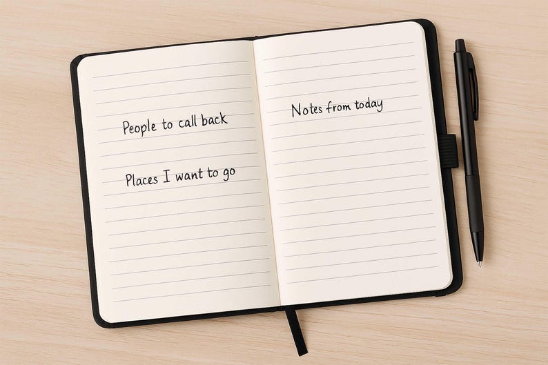 Personalized “Little Black Book” Notebook – Custom Name, Funny or Secret Journal for Men & Women, A6 Lined Notebook image 4