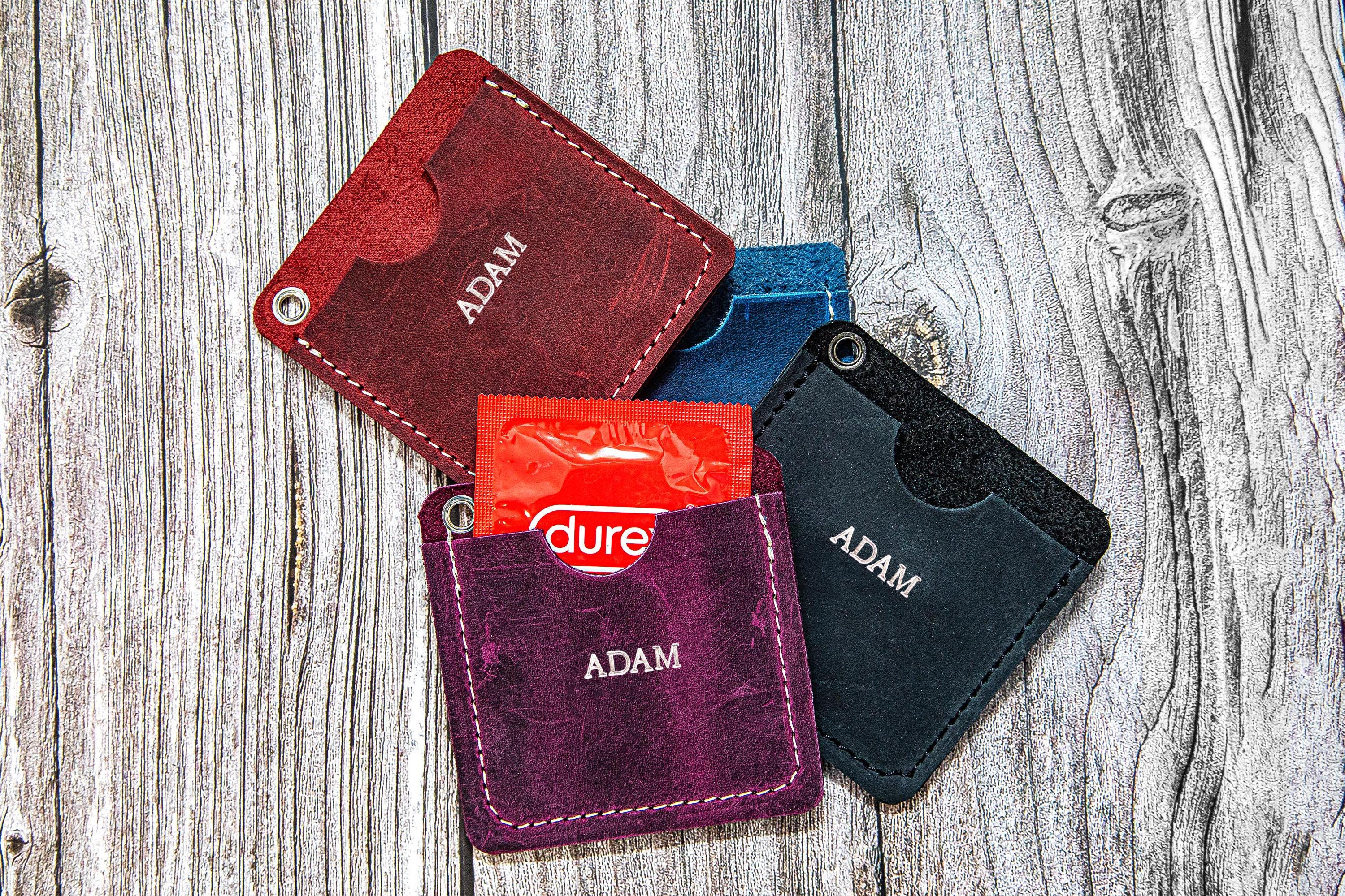 Funny Leather Condom Keychain – Discreet Pocket Keyring