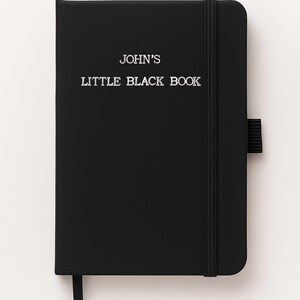 Personalized “Little Black Book” Notebook – Custom Name, Funny or Secret Journal for Men & Women, A6 Lined Notebook image 6