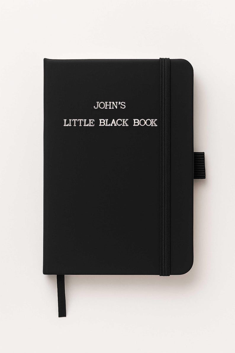 Personalized “Little Black Book” Notebook – Custom Name, Funny or Secret Journal for Men & Women, A6 Lined Notebook image 6