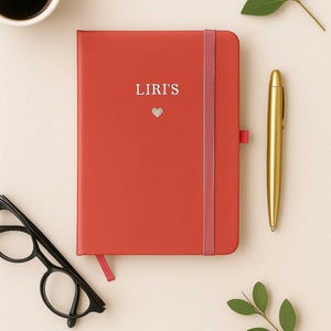 Personalisiertes Notizbuch - A6 Liniertes Notizbuch mit individuellem Namen / Initialen / Nachricht