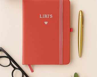 Personalized Notebook - A6 Lined notebook with Custom Name/Initials/Message