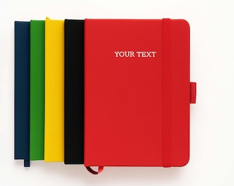 Personalized Notebook - A6 Lined notebook with Custom Name/Initials/Message - 144-Page Diary, Journal, Travel Notebook - Mini Notebook