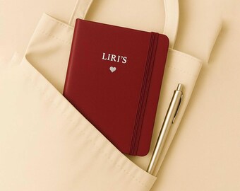 Personalized Notebook - A6 Lined notebook with Custom Name/Initials/Message