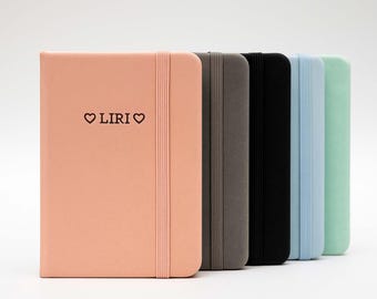 Personalized A7 Lined Notebook - Custom Name/Initials/Message - 200-Page Diary, Journal, Travel Notebook - Perfect Gift for School, Daughter