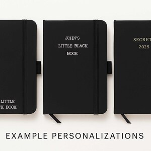 Personalized “Little Black Book” Notebook – Custom Name, Funny or Secret Journal for Men & Women, A6 Lined Notebook image 3