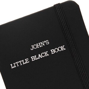 Personalized “Little Black Book” Notebook – Custom Name, Funny or Secret Journal for Men & Women, A6 Lined Notebook image 5
