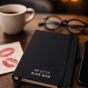 Personalized “Little Black Book” Notebook – Custom Name, Funny or Secret Journal for Men & Women, A6 Lined Notebook image 2