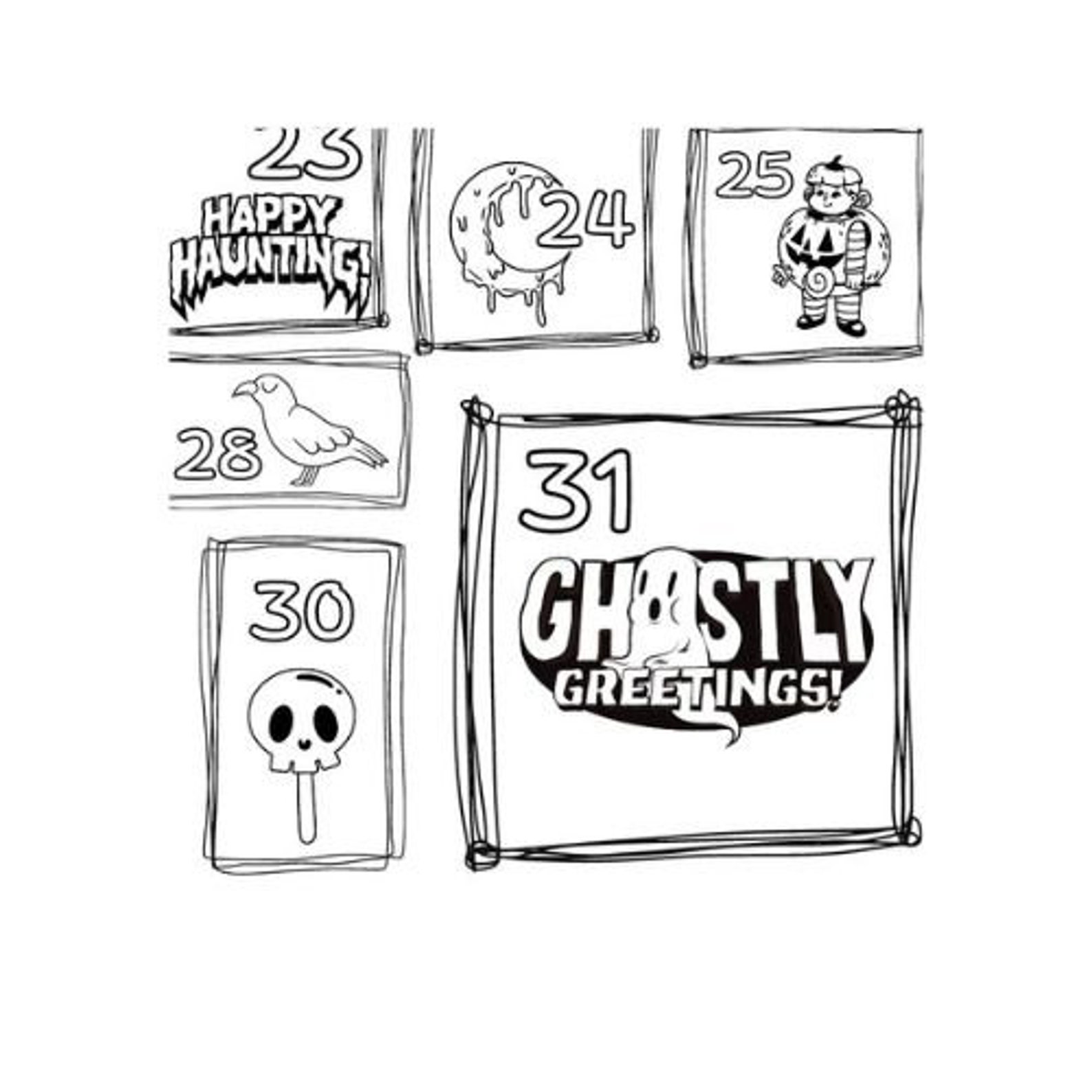 Printable Halloween Coloring Page Printable Halloween - Etsy