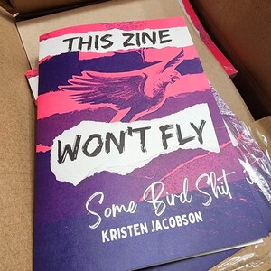 This Zine Won&#39;t Fly: Some Bird S**t by Kristen Jacobson | Art Zine, Short Stories, Fiction Zine, Gift for Mom, Gift for Bird Lovers