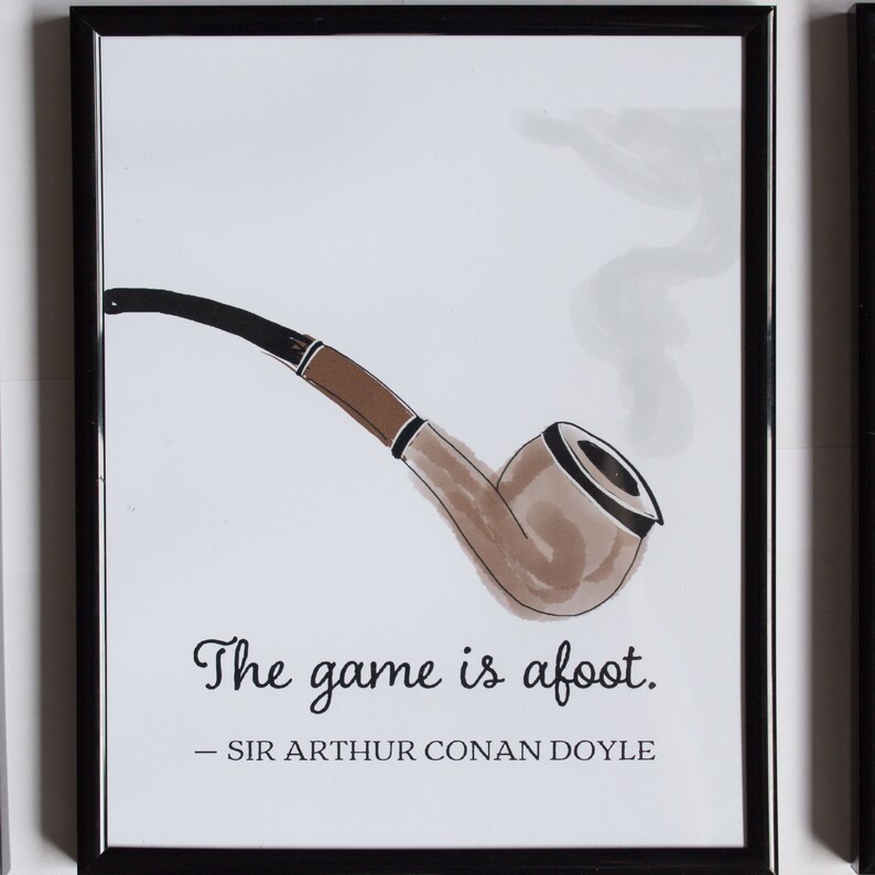 THREE Bookish quote prints Arthur Conan Doyle Sherlock Holmes