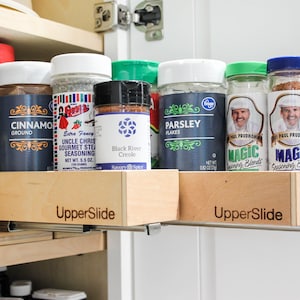 Pull Out Cabinet Drawer Organizers, Starter/Expansion Pack #6 - Two Large Single Pull Out Spice Rack Bundle (US 303SEP6) - FREE SHIPPING
