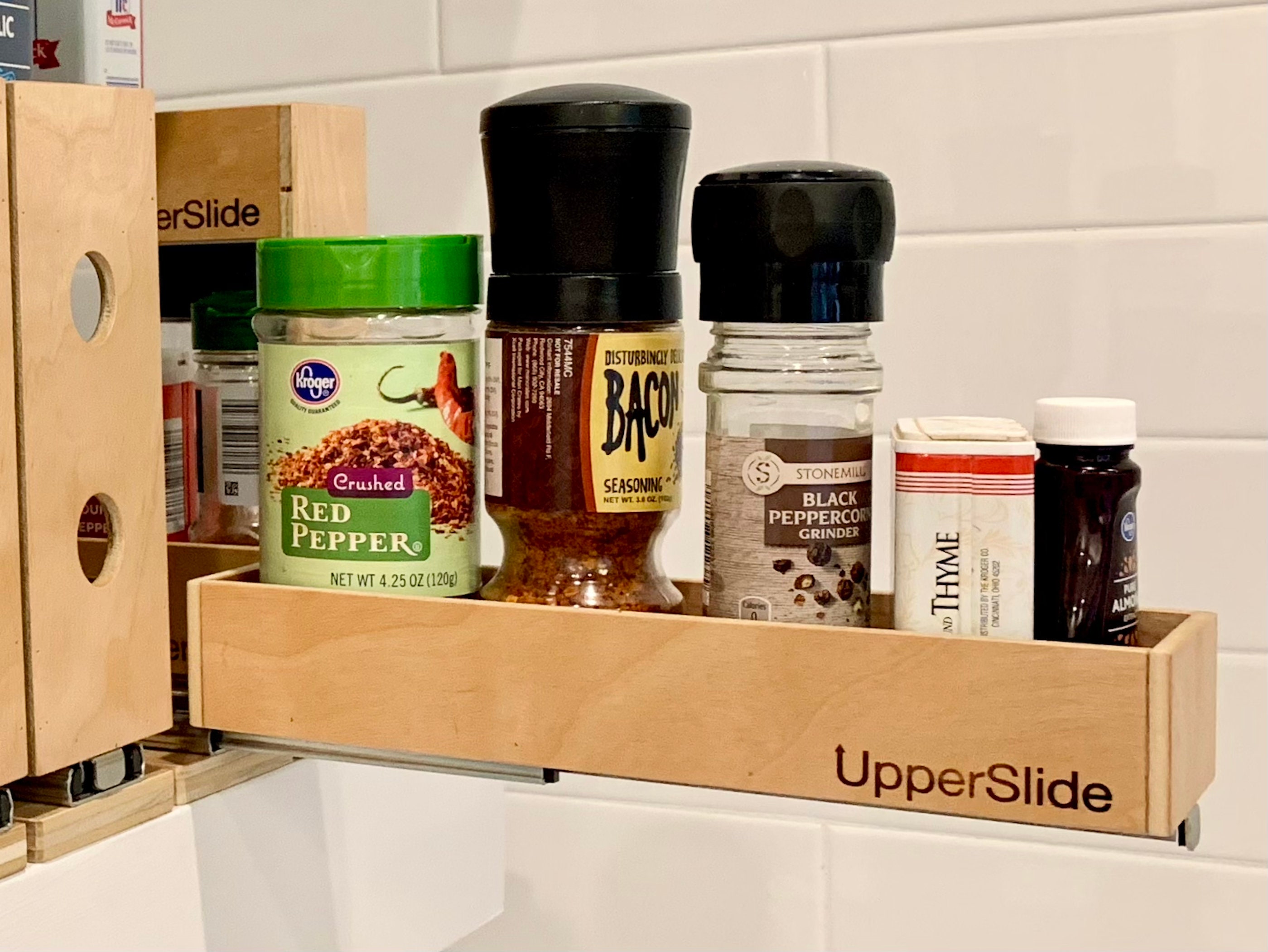 Pull Out Cabinet Drawer Organizer, Upperslide Cabinet Pullouts Single Pull  Out Spice Rack Large US 303SL FREE SHIPPING 