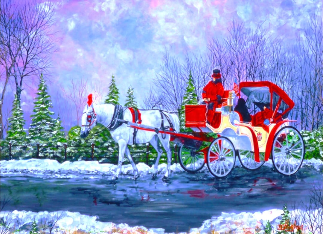 CARRIAGE RIDE in a Horse Drawn Carriage in NYC, Central Park in the ...