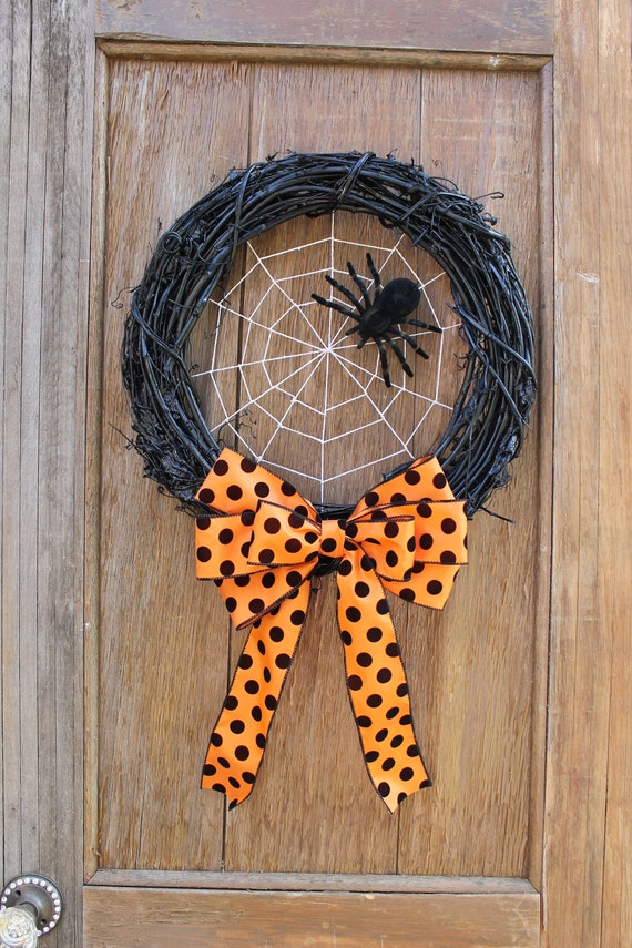 Halloween Wreath Spider Wreath Halloween Decor Spider Web