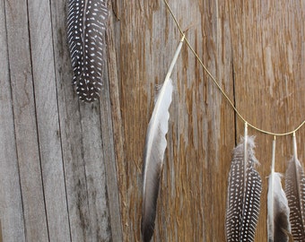 Natural Feather Garland, Feather Garland, Wedding Decor, Boho Decor, Garland, Mantel Decor, Nursery Decor, Wedding Garland, Fall Garland