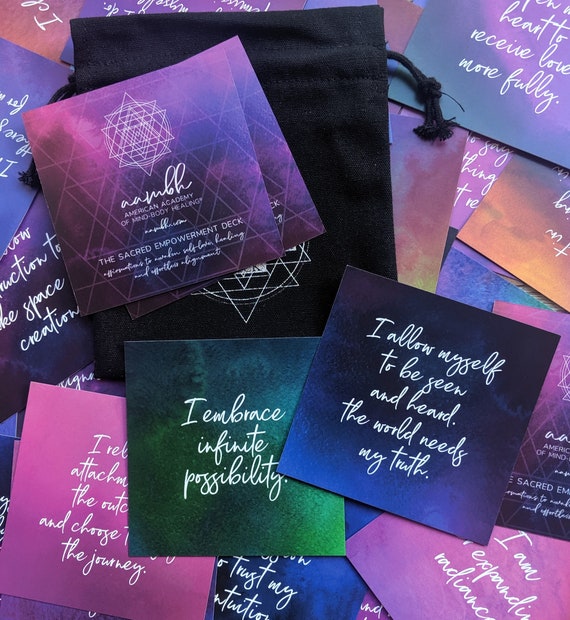 The Sacred Empowerment Deck Affirmations To Awaken Self Love Healing Effortless Alignment 54 Affirmation Cards Meditation Oracle Cards - 