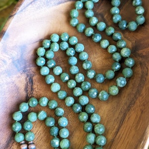 SACRED ABUNDANCE Jade Mala Beads 108 Buddha Mala Necklace British Columbia Jade Mala Buddhist Amulet Necklace, Ethical Mala Meditation Gift image 4