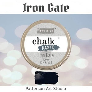 Chalk Paste - IRON GATE - Re-Design with Prima - for Stenciling  Silk Screening and More 3.4 fl. oz.