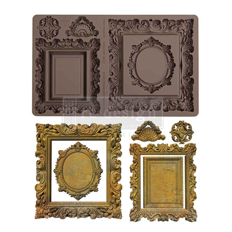MINIATURE GRACE- New! - Silicone Mould - Redesign With Prima Ornate ...