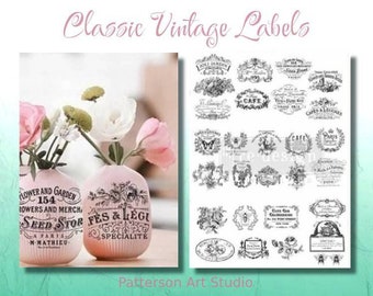 Prima Redesign Classic Vintage Labels Transfer 25" x 34" #646486 Prima Redesign Classic Vintage Labels Transfer 25" x 34" #646486