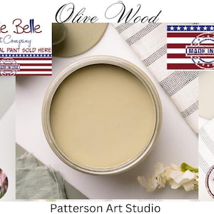 OLIVE WOOD- Chalk Mineral Paint- Dixie Belle Paint Company -Made in the usa - Color Green - Furniture and Decor Paint