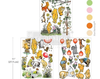 MAPLEBERRY GLEN- Redesign with Prima Rub on Mid Sized Furniture Decor Transfer - Children's Story Inspired  - Three 8.5" x 11" Sheets
