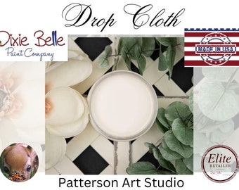 DROP CLOTH - Chalk Mineral Paint- Dixie Belle Paint Company -Made in the USA - Color Drop Cloth  -  Furniture Decor paint 3 sizes