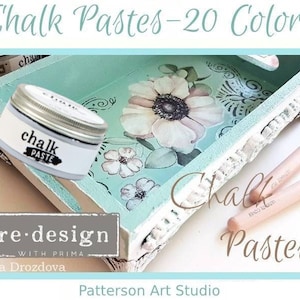 Chalk Paste - 20 COLORS - Re-Design with Prima - for Stenciling  Silk Screening and More