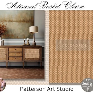ARTISANAL BASKET CHARM - New! -  Redesign with Prima A1 Decoupage Fiber -  Fine Art Decor Paper - Artisansal Basket charm - 23.4"x33.1"
