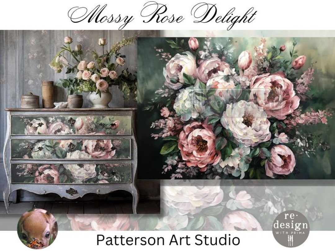 MOSSY ROSE DELIGHT - New! - Redesign With Prima A1 Decoupage Fiber ...