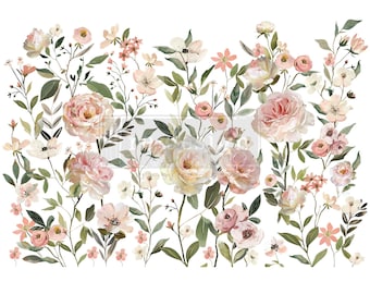 Decor Rub on Transfers® – Blush Harmony – total sheet size 24″x35″, cut into 4 sheets Redesign with Prima