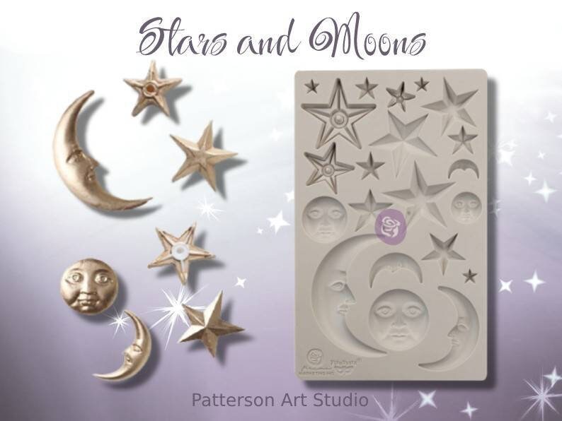 Tiny Moon, Stars, and Flowers Bits Silicone Mold, Matte UV Resin Mold –  decopopshop