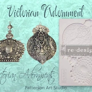 VICTORIAN ADORNMENTS - Holiday Silicone Mold - Redesign With Prima ORNAMENT Mould -  5"x8"